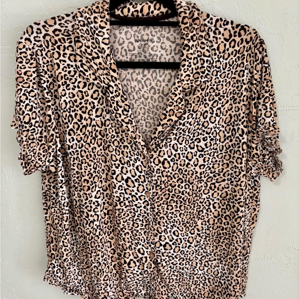 Joyspun Animal Print Pajama Top